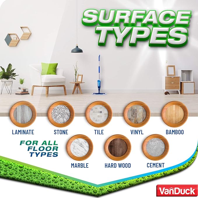 VanDuck Microfiber Cleaning Pads Compatible with Bona Mop (3 Pack) - Microfiber Mop Pads for Hardwood Floor for 18 Inch