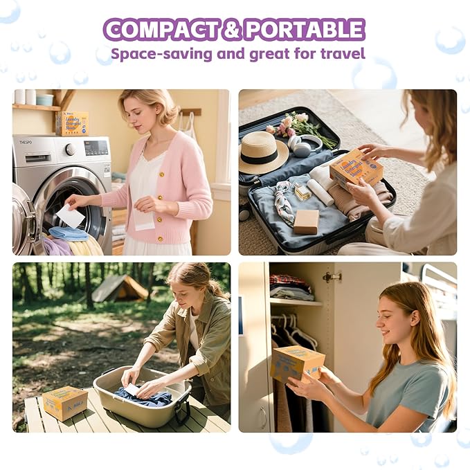 BellaLuce Laundry Detergent Sheets - Laundry Sheets, 400 Loads, Eco-Friendly, Plastic-Free, Lavender Scent, Space Saving, Fast Dissolve & Hypoallergenic