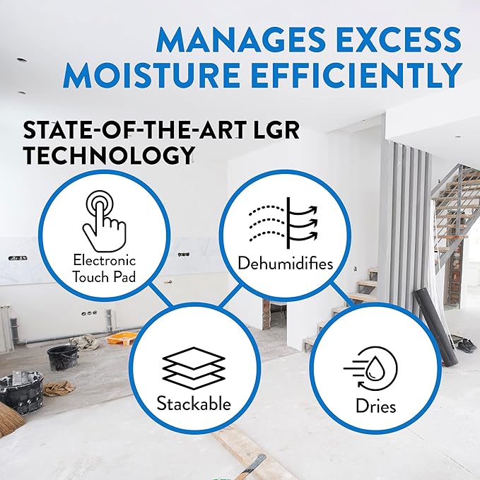 Dri-Eaz LGR 7000XLi Commercial Dehumidifier with Pump F412, 29 Gal, Industrial Dehumidifier