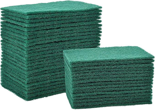 Jetec Scrub Pads Scouring Pads Sponge Dish Scrubber Scouring Cleaning Non Scratch for Kitchen Dishes Cleaning(Green,40 Pieces)