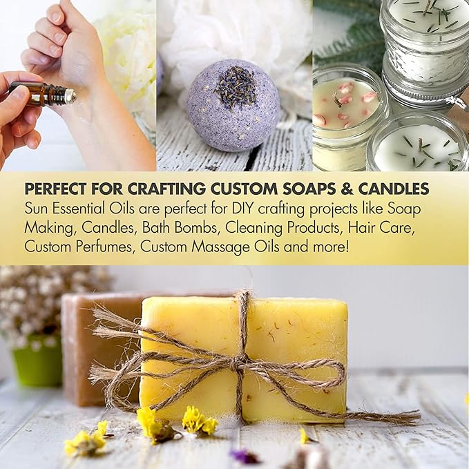 Sun Essential Oils – 4 oz Clove Essential Oil with Dropper for Diffuser, Skin, Aromatherapy Massage, Humidifier, Spicy Scent for Candle, Lotion & Soap Making, Room Fragrance