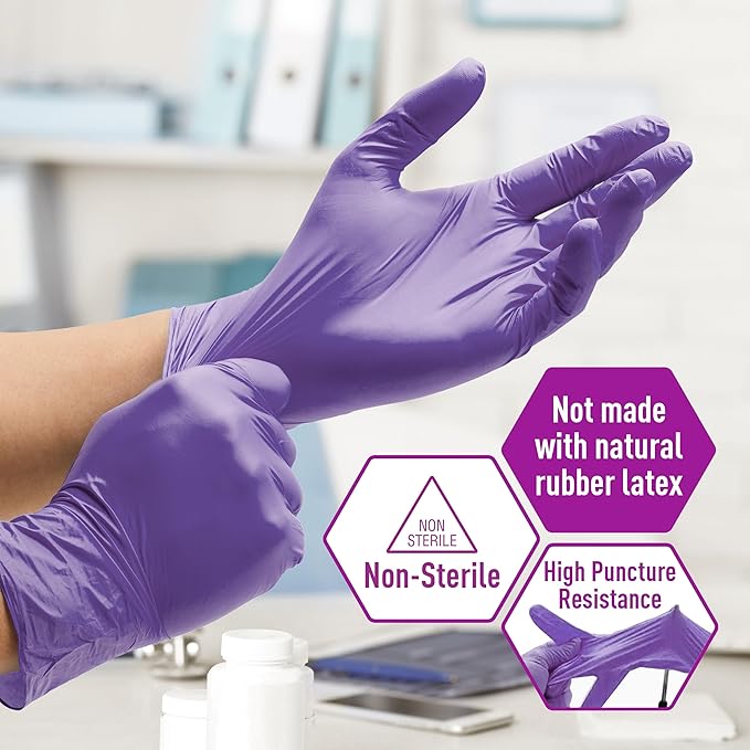 MedPride Powder-Free Nitrile Exam Gloves, X-Large, Case/1000, 100 Count (Pack of 10)