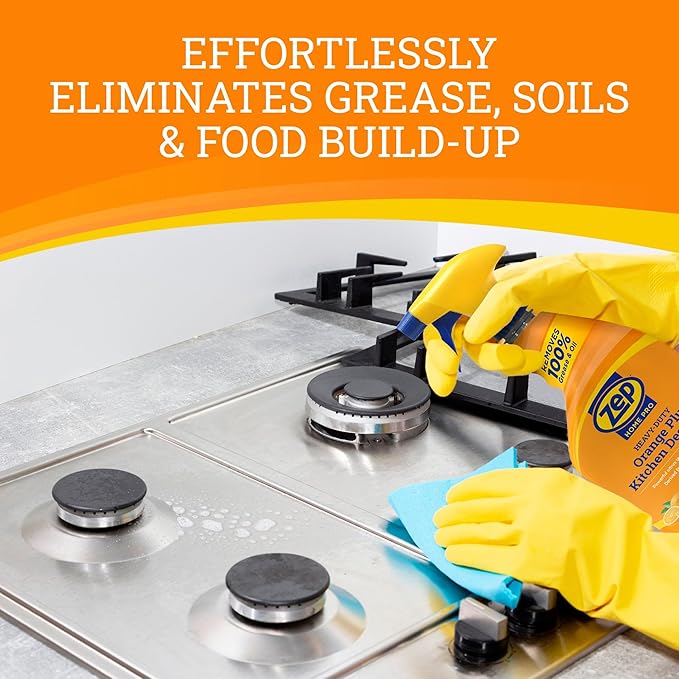 Zep Home Pro Orange Plus Kitchen Degreaser - 24 Fl. Oz. - R49506 - Pro Trusted Cleaning Power: Now in Refreshing Scents & Family Friendly Formulas (6)…