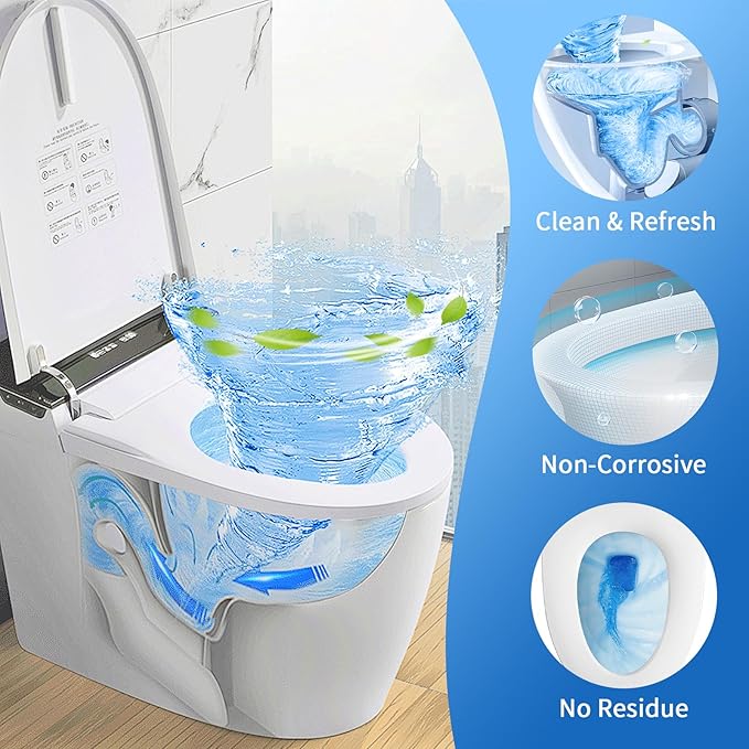 Bathroom Toilet Tank Cleaner, Toilet Cleaning Tablets Fast-Dissolving, Automatic Toilet Bowl Cleaner Tablets, Blue, 20 Count, Toilet Bowl Cleaner Tablet