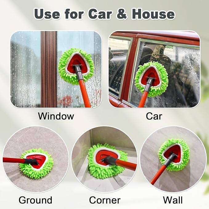 Mop Heads Replacements, 6 Pack Spin Mop Refill Replace Head for O Cedar RinseClean 2 Tank System, Microfiber & Chenille, Machine Washable and Safe for Cleaning All Hard-surfaced Floors