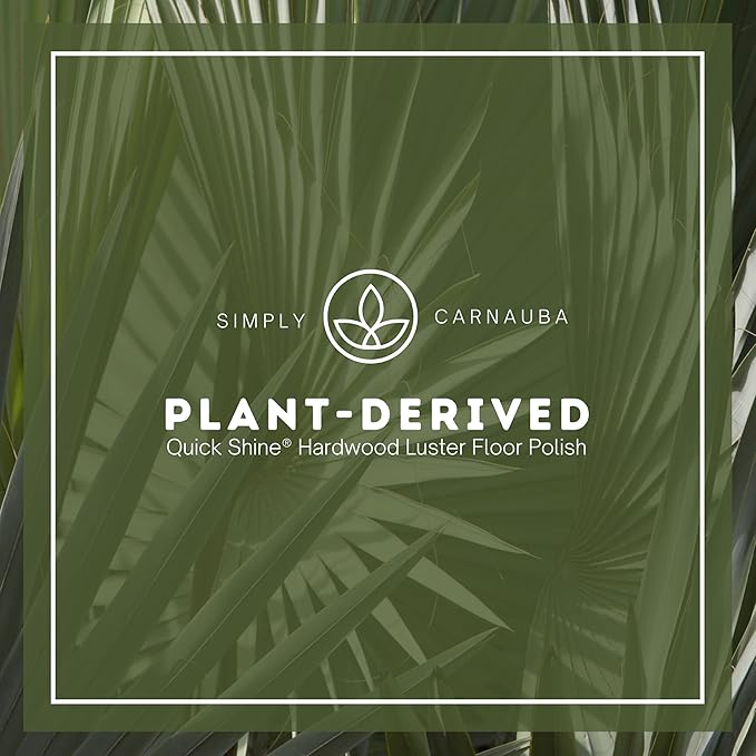 Quick Shine Hardwood Floor Luster-Polish 64oz-2pk Plant-Derived w/Carnauba Safer Choice, No PFAS, pH Neutral Ready to Use Formula w/Anti-Slip Technology Simply Squirt & Spread Made in USA