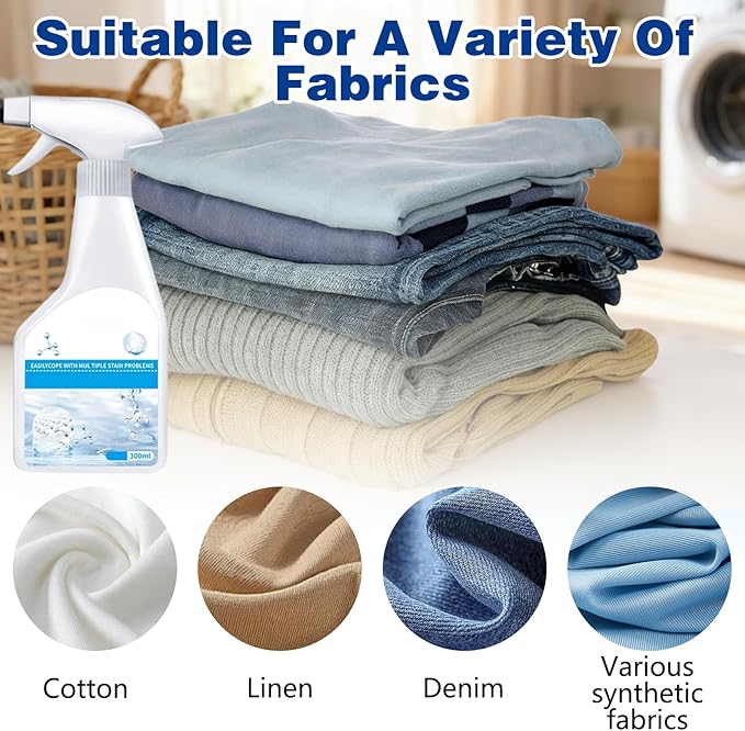 Stain Remover, Dry Clean on the Go Stain Remover Spray, 300m Laundry Stain Remover Spray, No Water, No Waiting, Removal Grease for Clothes Shoes Laundry