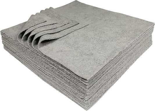 Ultra-Cut Absorbent Microfiber Towels, Silver-Embedded, Lint & Scratch-Free, for Home, Lab, & Dairy Industry Use, 12x12 Inches 25-Pack