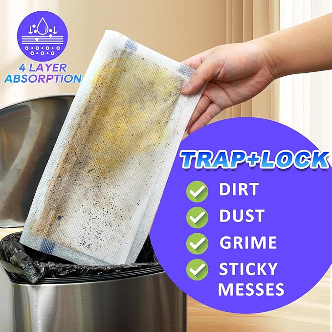 25 Count Disposable Mop Pads Compatible with Swiffer WetJet Hardwood Floor Spray Mop, Mopping Pads Compatible with Swiffer All-in-One Mopping Cleaner Starter Kit