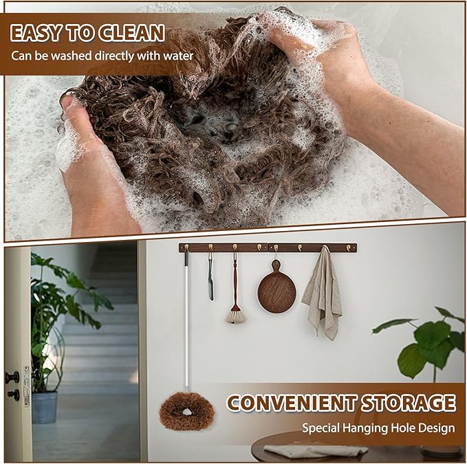 Ceiling Fan Cleaner Duster High Ceiling Extended Fan Blade Cleaner from 13 to 50 Inch Reusable Microfiber Ceiling Fan Duster with Extension Handle for Furniture Bookshelves Wall Door (Brown)