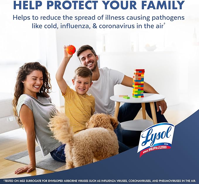 Lysol Air Sanitizer Spray with Odor Eliminator for Home & Office, Sanitizing Spray, Air Freshener Alternative, White Linen Scent, 10 oz (Pack of 3)