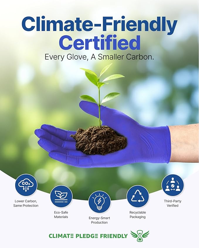 Schneider Nitrile Exam Gloves, Disposable Gloves, Latex-Free, Powder-Free, Food Safe for Cleaning, Cooking, Household Use