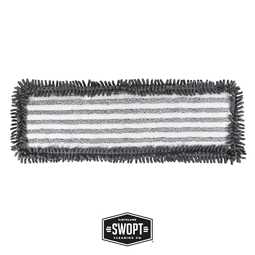 SWOPT 24” Microfiber Dust Mop Refill – Microfiber Cleaning Pads for Use on Wood, Laminate, Tile – Interchangeable with All SWOPT Cleaning Products for More Efficient Cleaning and Storage