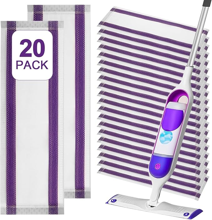 20 Count New Disposable Mop Refills for Swiffer Power Mop,Extended Super Absorbent mop Cloth Compatible with Swiffer Power Mop,Replacement Pads for Floor Cleaning.(Super Absorbent/Velcro)