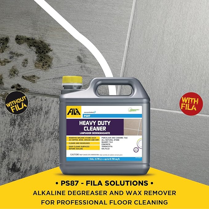 FILA Surface Care Solutions PS87 Heavy Duty Cleaner and Degreaser, 1 GAL (PS87 Heavy Duty Cleaner,), 128 Fl Oz (Pack of 1)