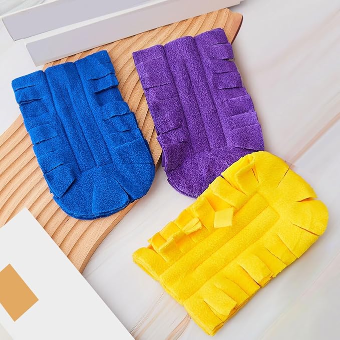 Zubebe 3 Pcs Duster Refill Reusable Fleece Duster Refills Feather Flat Dusters Multi Surface Washable Cleaning Pads Tools for Home, Blinds, Car, Pet, Furniture, Fans (Yellow,Blue,Purple)
