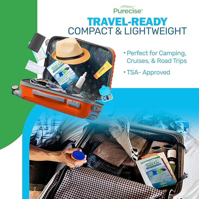 Purecise -Toss & Go - Fresh Meadow Laundry Detergent Sheets - Powerful Clean, No Mess, Fast-Dissolving, No Residue - 30 Loads - 5ct Pack of 3