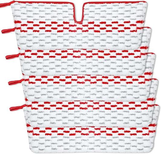 KEEPOW Mop Pads Refills Compatible with O-Cedar Promist Max Spray Mop Double-side Washable Reusable Flip Mopping Pads Replacement for Dry Wet Floor Cleaning,5 Packs