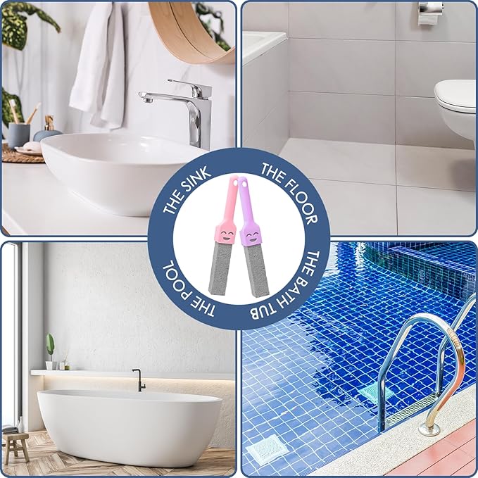 36 Pack Pumice Stone Toilet Bowl Cleaner with Handle Pumice Stone for Cleaning Toilets, Stove, Bathtubs, Grills, Swimming Pools, Sinks Pumice Stone Stick Powerfully Cleans Hard Water Rings