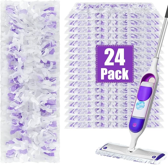 Power Mop Refills for Power Mop Multi-Surface Mop，Power Mop Pads for PowerMop Wood Mop,Compatible with Power Mop，Power Mop Pads Refills for Floor Cleaning,24 Count