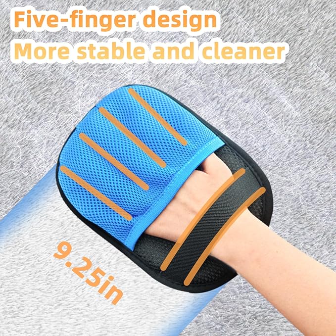 2pcs Anti-Static Pet Hair Remover Gloves – 2025 Upgraded, Washable & Reusable for Furniture, Clothes, Sofa, Carpet, Car Seats