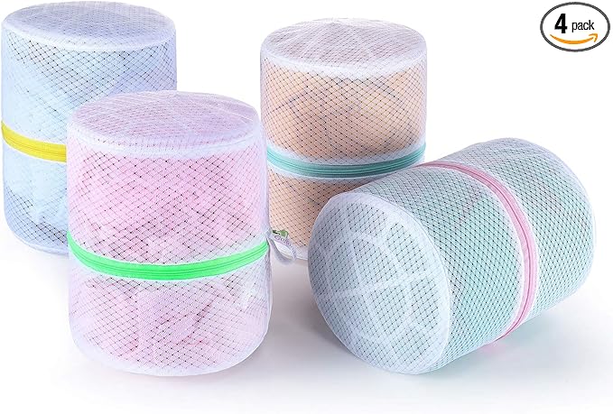 GOGOODA Mesh Laundry Bags, Delicates Washing Bags for Sweater Blouse Hosiery Bras Premium Wash Bags for Travel Storage Organization (4 Set)