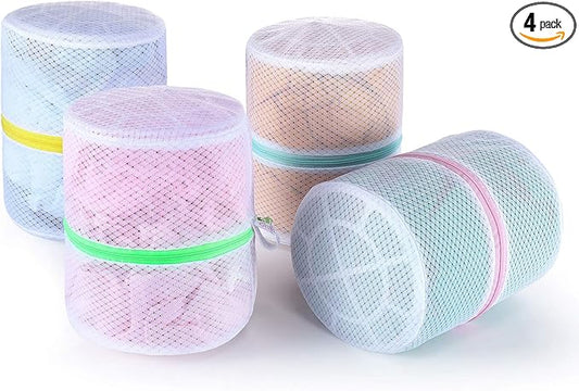 GOGOODA Mesh Laundry Bags, Delicates Washing Bags for Sweater Blouse Hosiery Bras Premium Wash Bags for Travel Storage Organization (4 Set)