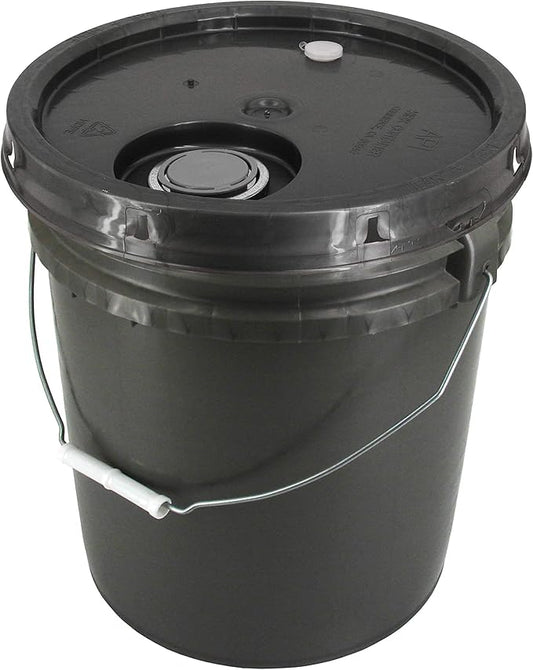 Grey 5 Gallon 90 mil Bucket with Snap On Lid (Grey)