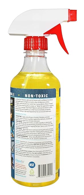 Marine Grade Lubricant, Solvent, & Penetrating Oil | 16 oz. Pump Spray Bottle | Non-Toxic, Non-Flammable, Zero VOC, Biodegradable & VGP Compliant | Food Grade NSF H1 | 3-in-1 Marine performance by