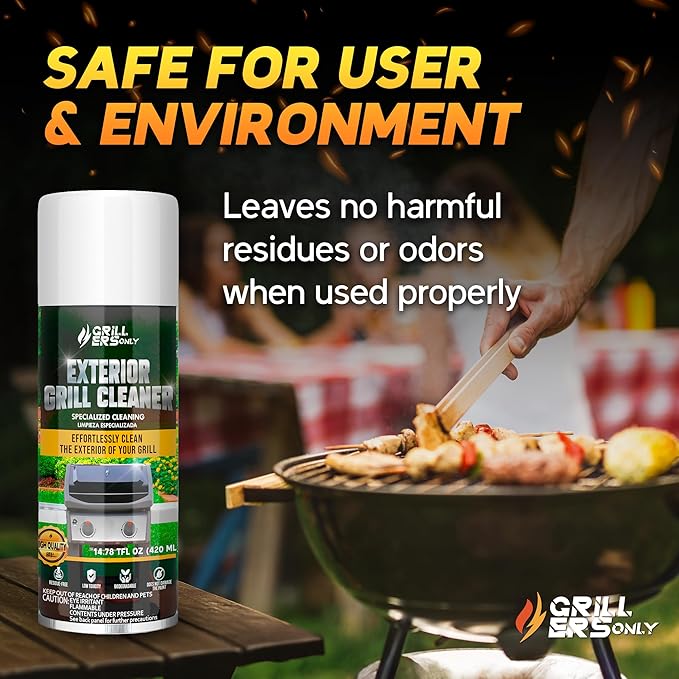 2-Pack Exterior Grill & Outdoor Cleaner Spray 14.8 fl oz | Multi-Surface Degreaser for Grills Griddles & Patio Furniture