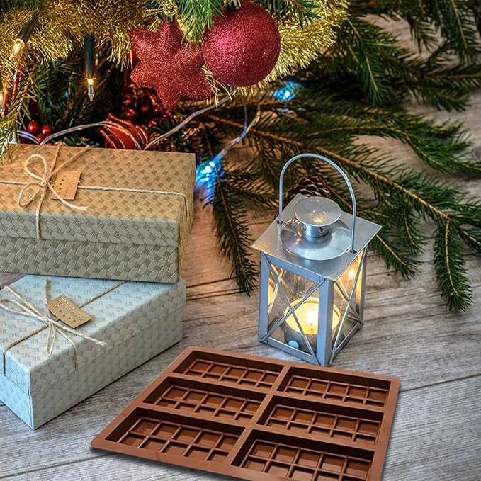 2 Pcs Wax Melt Molds Silicone Chocolate Bar Mold for Wax Melt Candles Chocolate Making Molds