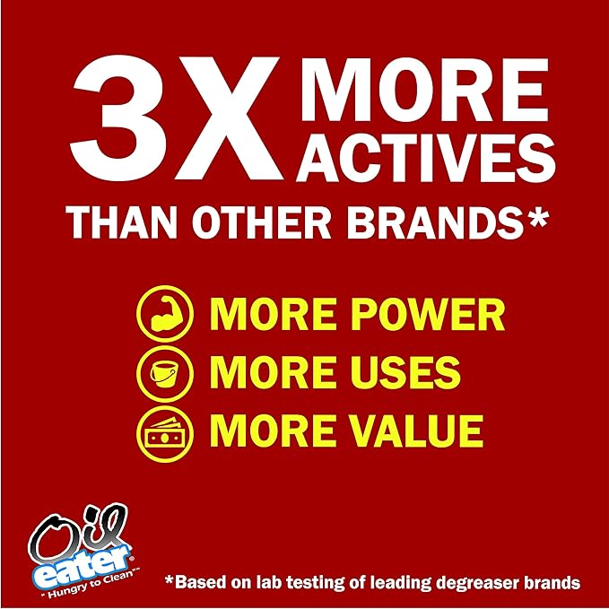 Oil Eater Original 32 oz All-Purpose Cleaner and Degreaser - Dissolve Grease & Oil Stains - Automotive, Kitchen and Outdoor – Pack of 2