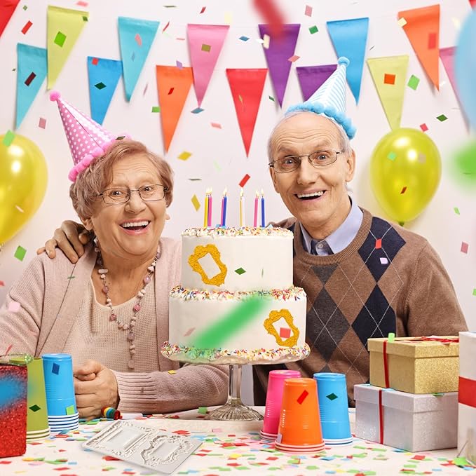 Baroque Photo Frame Silicone Mold, European Relief Scroll Frame Fondant Mold, for Baroque Cake Decoration, Modeling Clay, Resin Crafts, Desktop Ornaments, Reusable