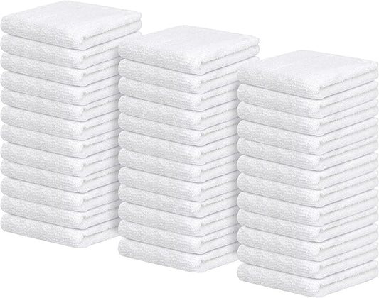 Avalon Towels Terry Bar Mop Towels (Value Pack of 36) Size 16"x19" – Absorbent and Durable, Multipurpose Cleaning Rags, Cotton Cleaning Cloths, Terry Cloth Rags, Reusable Shop Rag