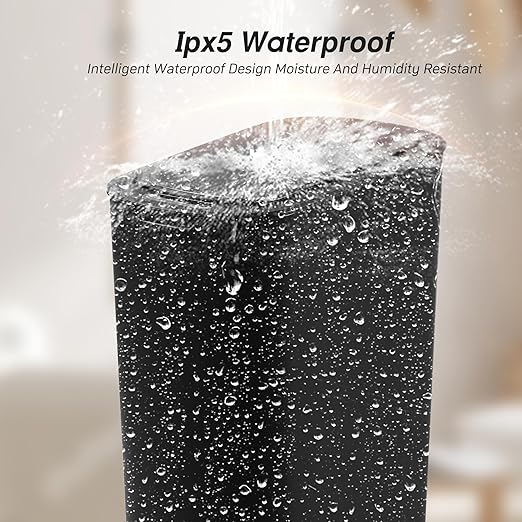 Automatic Bathroom Garbage Bin with Lid, 5 Gallon Touchless Trash Bin, Smart Electric Narrow Waterproof Trash Can for Toilet, Office, Kitchen, Bedroom, Living Room