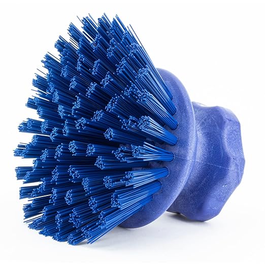 SPARTA 42395EC14 Plastic Scrubber Brush, Round Brush, Dish Scrub Brush With Color Coded For Cleaning, Kitchen, Bathroom, Bathtub, Dishes, Sink, 5 X 5 X 4 Inches, Blue