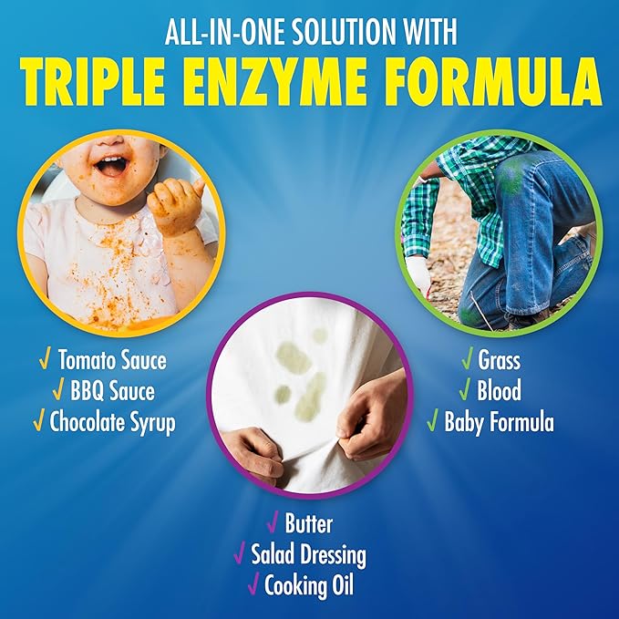 Zout Laundry Stain Remover Spray, Triple Enzyme Formula, 22 Ounce Bottles, 2-Pack