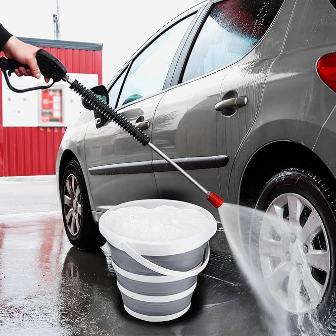 2 Pack Collapsible Buckets 10L 2.6 Gallon Cleaning Bucket Mop Bucket Folding Foldable Portable Small Plastic Water Supplies for Outdoor Garden Camping Fishing Car Wash Space Saving