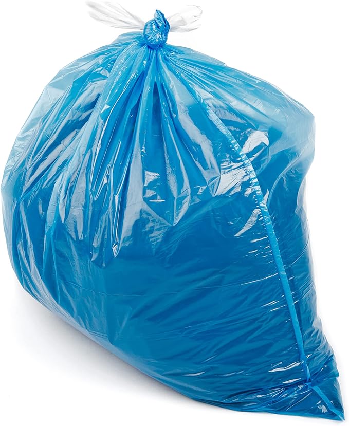 Ultrasac 10 Gallon 0.9 MIL Blue Drawstring Trash Bags - 16.5" x 28.5" - Pack of 108 - Fits simplehuman D