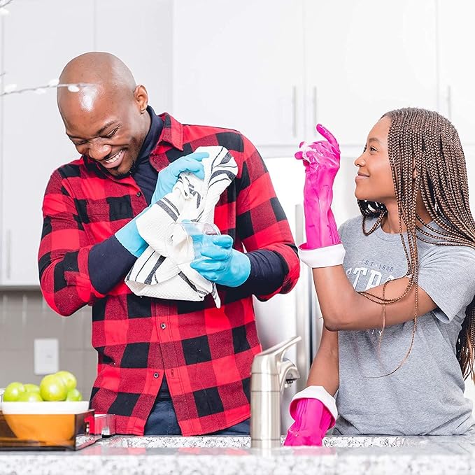 PLAYTEX Living Reuseable Rubber Cleaning Gloves, Premium Protection (Large, Pairs - 2) Color may vary