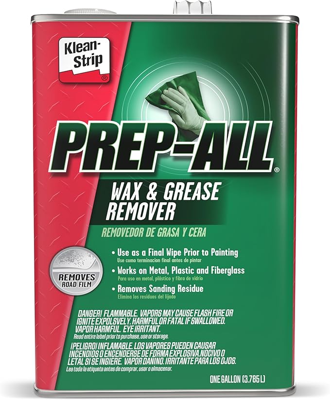 Klean-Strip Prep-All Wax and Grease Remover, Multi-Surface Paint Prep Cleaner, Effective for Auto Body, Garage, 1 Gallon