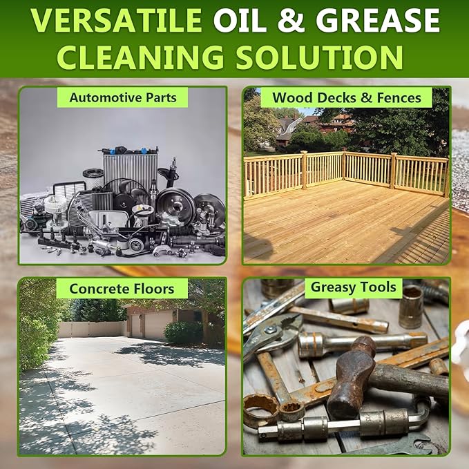 EcoFast 500 Heavy-Duty Degreaser Cleaner — Non-Toxic, Biodegradable Grease Stain Dissolver — All Purpose Degreaser Concentrate for Kitchen, Automotive, Floor, Wood, Fabric, Driveway, Grill — 55 Gallon