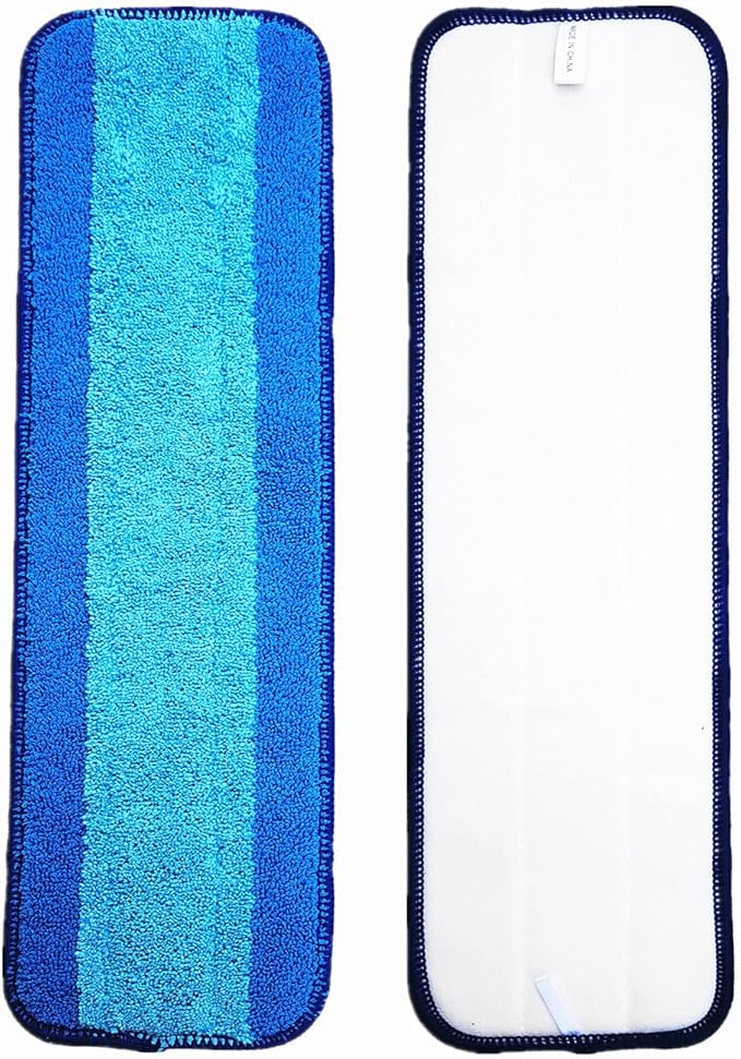 18" Microfiber Mop Replacement Pads for Dry/Wet Mop Floor Cleaning Pad Compatible with Bona Floor Care System (3 Pack)