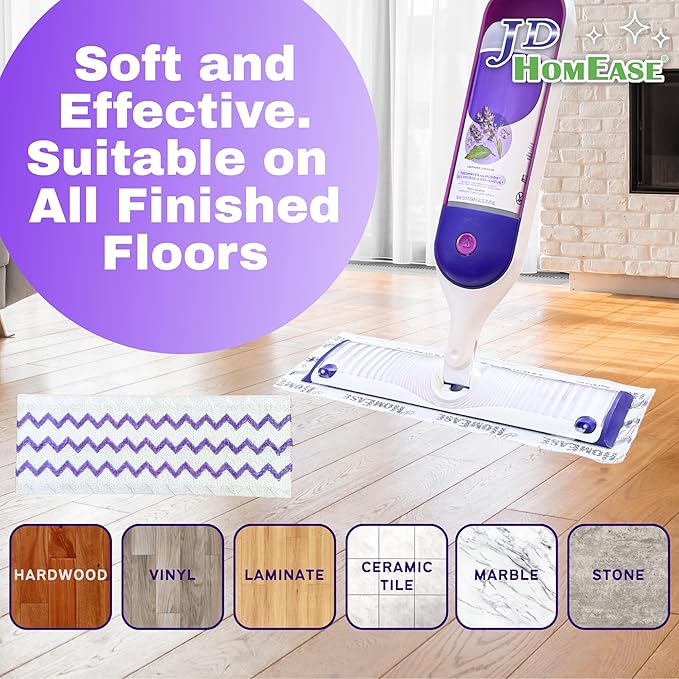 24 Pack Microfiber Power Mop Pads for Swiffer Power Mop only, Disposable Deep Clean Replacement Mopping Pads