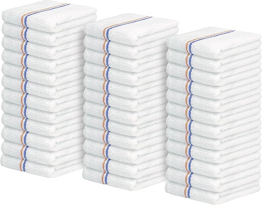 Avalon Towels Terry Bar Mop Towels (Value Pack of 36) Size 16"x19" – Absorbent and Durable, Multipurpose Cleaning Rags, Cotton Cleaning Cloths, Terry Cloth Rags, Reusable Shop Rag