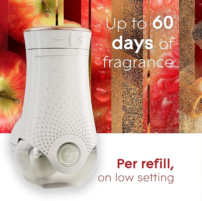 Glade PlugIns Refills Air Freshener, Scented and Essential Oils for Home and Bathroom, Apple Cinnamon, 6.7 Fl Oz, 10 Count (Packaging May Vary)