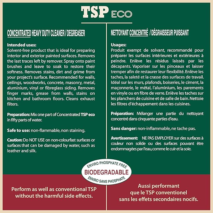 SamaN TSP Eco – Heavy Duty Cleanser and Degreaser (16 oz Concentrated 41508)