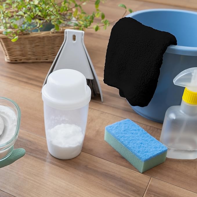 ZUPERIA 100% Cotton Terry Towels Cleaning Cloths, Pack of 50 (12" x 12") Multipurpose, Highly Absorbent, Reusable Cotton Rags, Bar Towels & Cleaning Rags for Everyday Usage (Black)