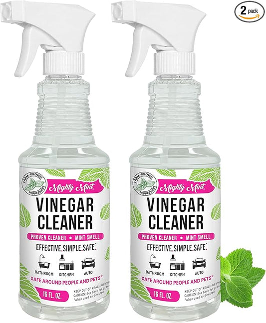 Mighty Mint Vinegar Cleaner, All-Purpose Spray, Natural Spearmint Scent, 16oz - 2 Pack