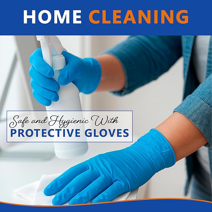 Nitrile Gloves Disposable Powder Free, Latex Free - Protective Gloves for Multi Use, Cooking, Cleaning 100-1000